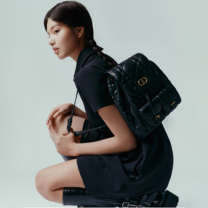 9a+ quality dior caro medium quilted backpack